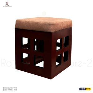 Wooden Stool Model: RS-64 (VENEERED BOARD) LACQUER VARNISH