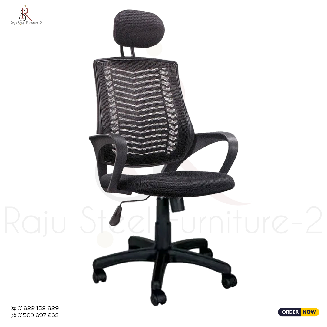 V Mesh Office Chair – Model: RS-21 (Plastic Base)