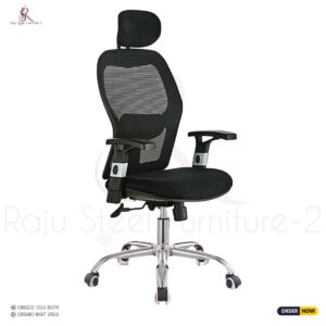 Swivel Mesh Office Chair – Model: RS-22 (Steel Base)