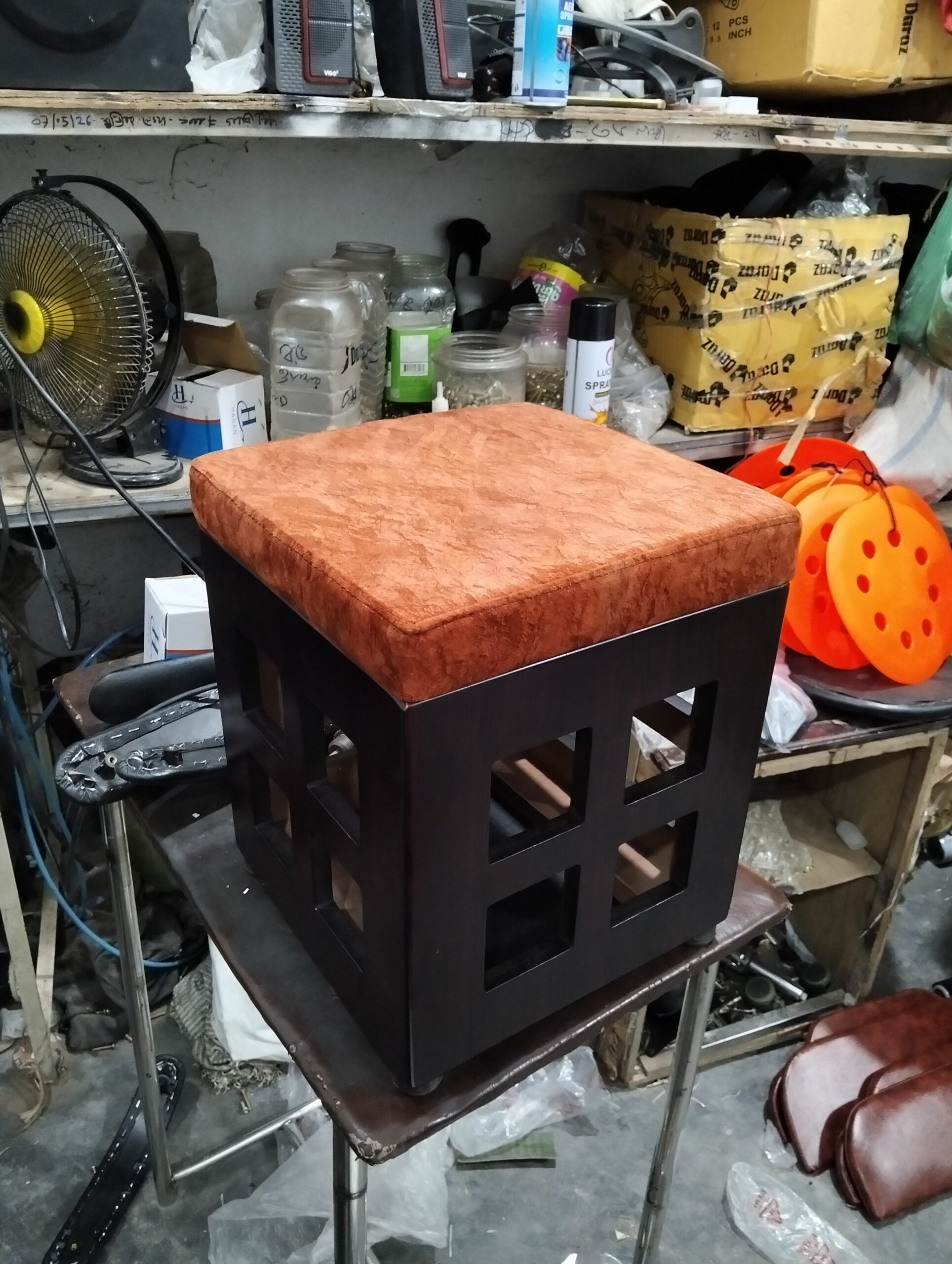 Wooden Stool Model: RS-64 (VENEERED BOARD) LACQUER VARNISH - Image 3